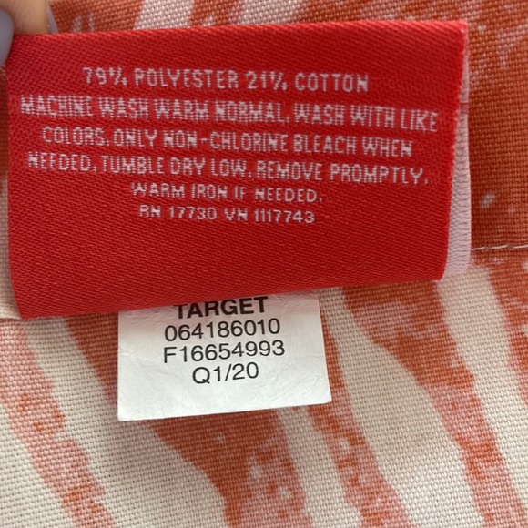 Opalhouse Floral Tropical Shower Curtain Boho Bath Orange Pink - Picture 5 of 5